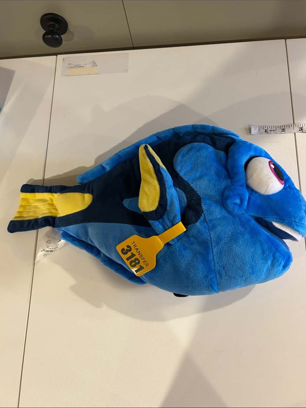 Disney Blue Plush Dory Fish Pet Toy - Soft Blue and Yellow Plush